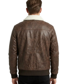 Shop The Men's Distressed Brown Aviator Leather Jacket - Trendy Leather Jackets