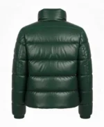 Shop The Men's Green Puffer Leather Jacket - Trendy Leather Jackets