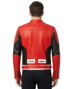 Shop The Men's Red And Black Padded Motorcycle Jacket - Trendy Leather Jackets