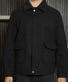 Shop The Men’s Signature Black Wool Blend Felt Jacket - Trendy Leather Jackets