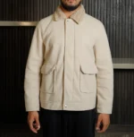 Shop The Men’s Signature Cream Wool Blend Felt Jacket - Trendy Leather Jackets