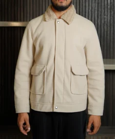 Shop The Men’s Signature Cream Wool Blend Felt Jacket - Trendy Leather Jackets