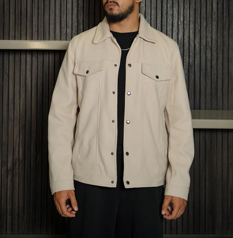 Shop The Men’s Signature Off White Faux Suede Jacket - Trendy Leather Jackets