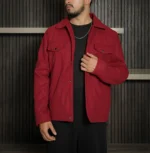Shop The Men’s Signature Red Wool Blend Felt Jacket - Trendy Leather Jackets