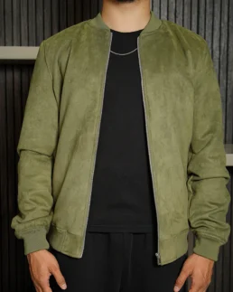 Shop The Men’s Signature Sage Green Faux Suede Jacket - Trendy Leather Jackets