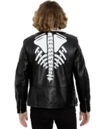 Shop The Men's White Skeleton Biker Leather Jacket - Trendy Leather Jackets