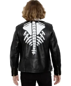 Shop The Men's White Skeleton Biker Leather Jacket - Trendy Leather Jackets
