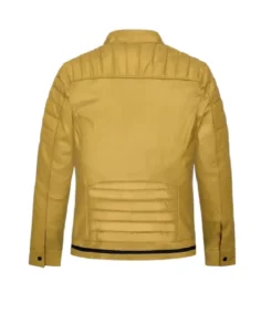 Shop The Men's Yellow Padded Leather Jacket - Trendy Leather Jackets