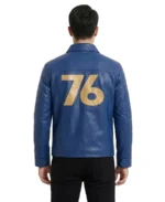 Shop The Vault 76 Blue Leather Jacket - Trendy Leather Jackets