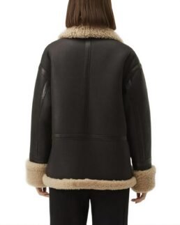 Shop The Women's Black Faux Sherpa Leather Jacket - Trendy Leather Jackets