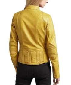Shop The Women's Bright Yellow Leather Jacket - Trendy Leather Jackets