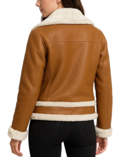Shop The Women's Brown Shearling Leather Jacket - Trendy Leather Jackets