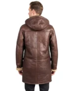 Women's Brown Sheepskin Duffle Coat