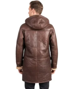 Women's Brown Sheepskin Duffle Coat