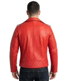 Shop The Zerick Red Biker Leather Jacket - Trendy Leather Jackets