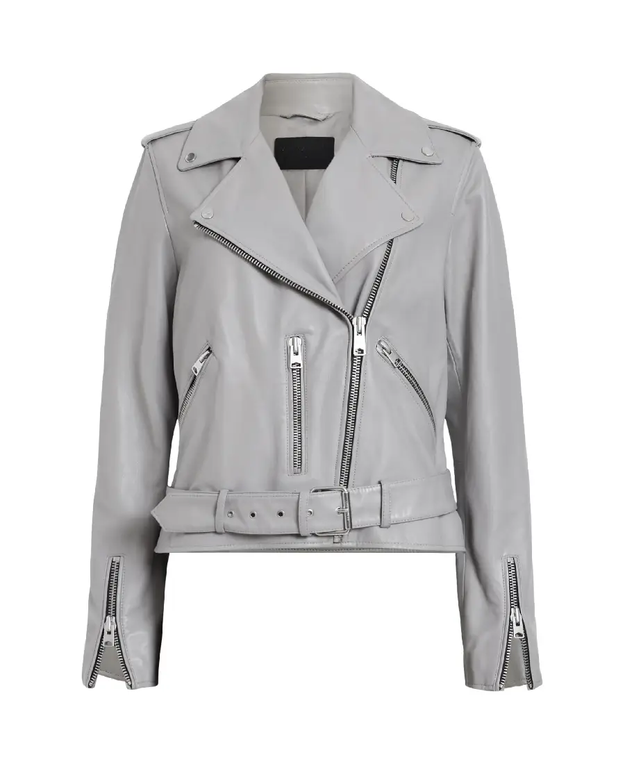 Women'S Grey Biker Leather Jacket 4 Shop Womens Grey Biker Leather Jacket - Trendy Leather Jackets