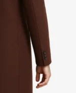Men's Javier Brown Single Breasted Wool Coat Cuffs - Trendy Leather Jackets