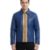 Vault 76 Blue Leather Jacket - Trendy Leather Jackets