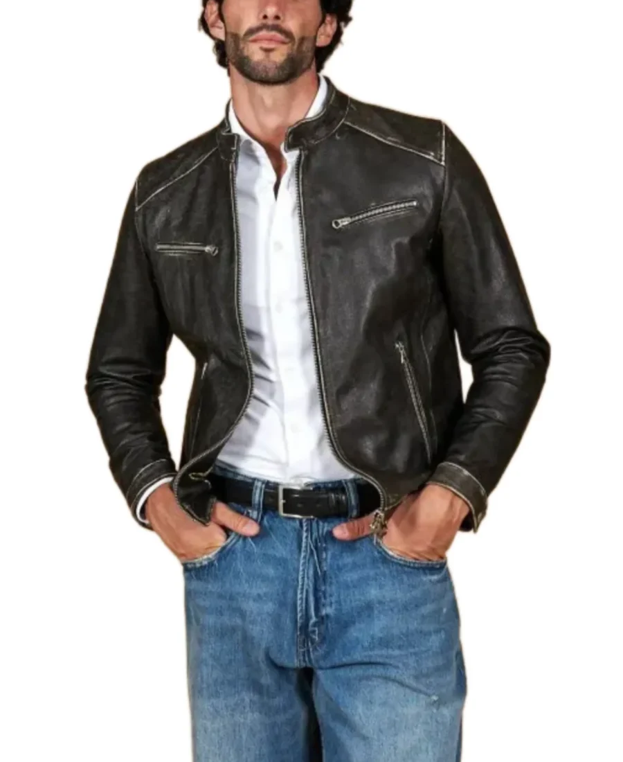 Vintage Black Hamilton Lambskin Leather Jacket 8 Vintage Black Hamilton Lambskin Leather Jacket Front - Trendy Leather Jackets