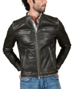 Vintage Black Hamilton Lambskin Leather Jacket - Trendy Leather Jackets