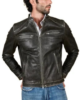 Vintage Black Hamilton Lambskin Leather Jacket - Trendy Leather Jackets