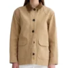 Women's Brown Barn Jacket - Trendy Leather Jackets