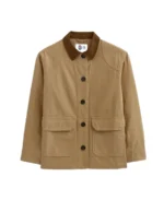 Women's Brown Barn Jacket Front - Trendy Leather Jackets