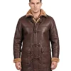 Women's Brown Sheepskin Duffle Coat