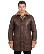 Women's Brown Sheepskin Duffle Coat
