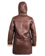 Women's Brown Sheepskin Duffle Coat