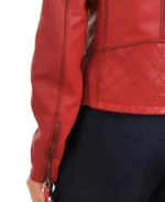 Women's Asymmetrical Leather Biker Jacket Cuffs - Trendy Leather Jackets