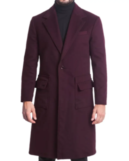 Men's Victor Single Breasted Wool Coat - Trendy Leather Jackets