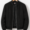 Men Signature Black Faux Suede Jacket - Trendy Leather Jackets