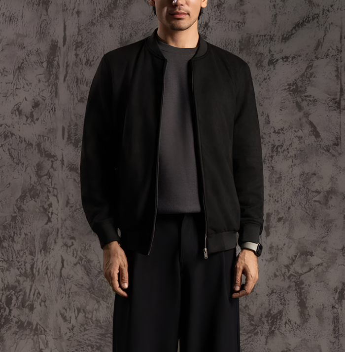 Men’s Signature Black Faux Suede Jacket - Trendy Leather Jackets
