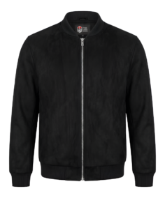 Men’s Signature Black Faux Suede Jacket Front - Trendy Leather Jackets