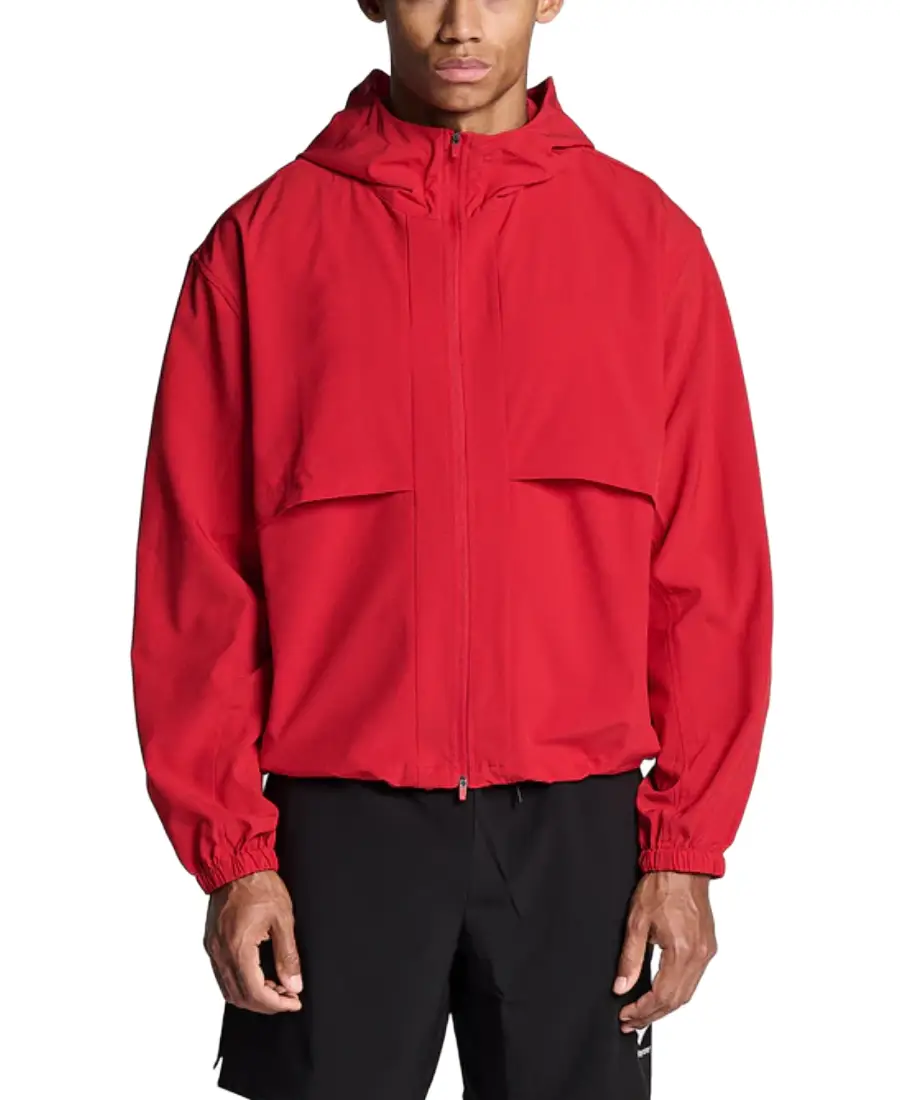 Men'S Performance Windbreaker Jacket 3 Men'S Red Performance Windbreaker Jacket - Trendy Leather Jacket