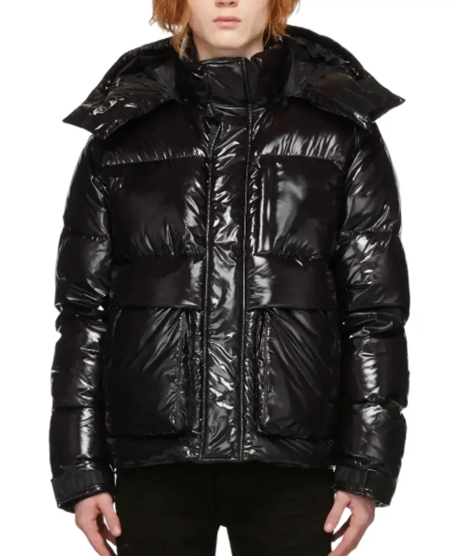 Shiny Hooded Puffer Jacket