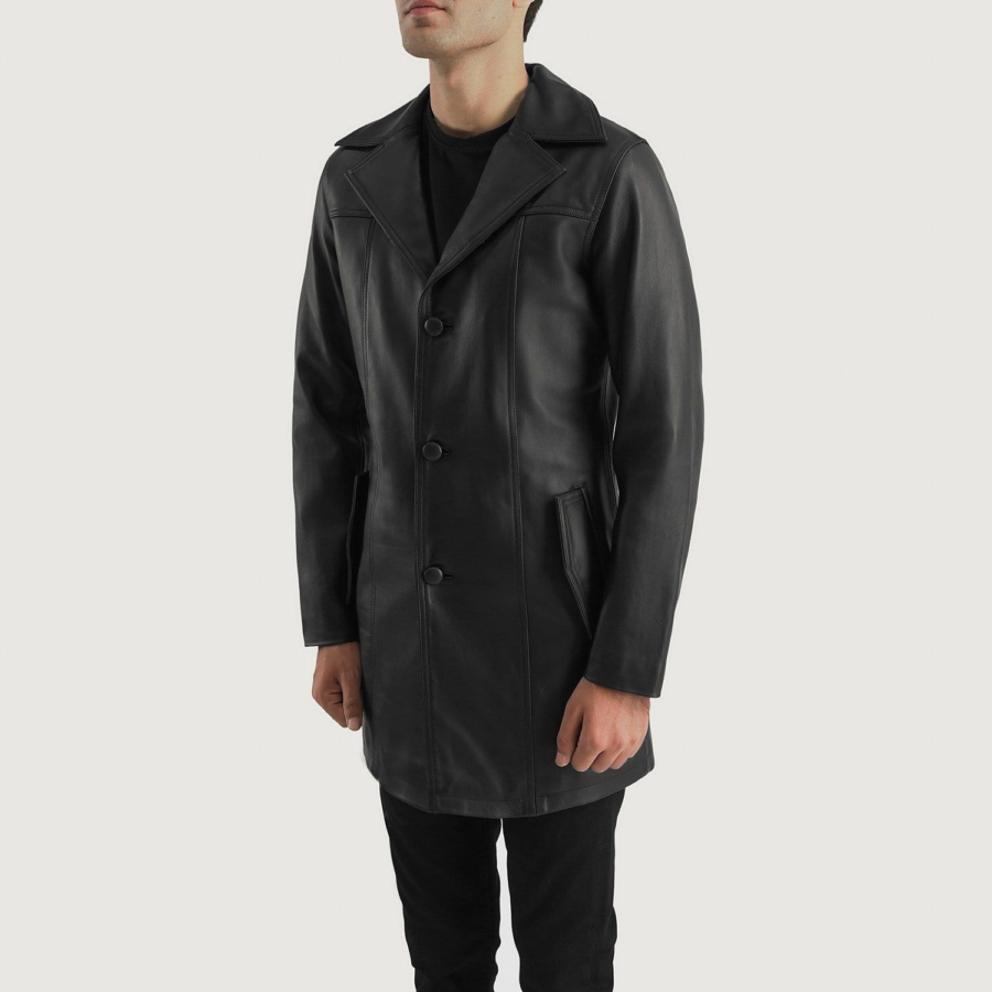 Trendy Leather Coat 1