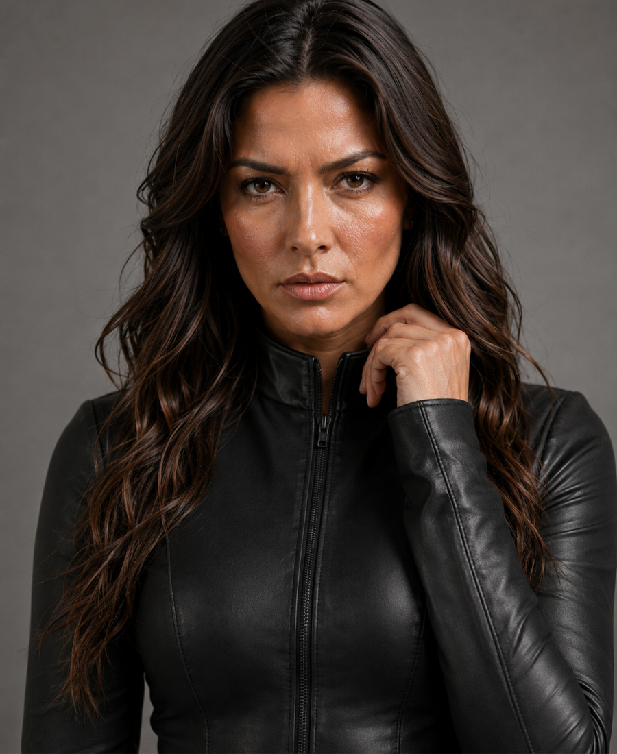 Women’s Leather Catsuit Jumpsuit – Black Or White Futuristic Zip-Front Bodysuit 3 Women’s Leather Catsuit Jumpsuit – Black Or White Futuristic Zip-Front Bodysuit - Image 3