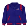 Buffalo Bills Sport Night Teddy Varsity Jacket - Trendy Leather Jackets