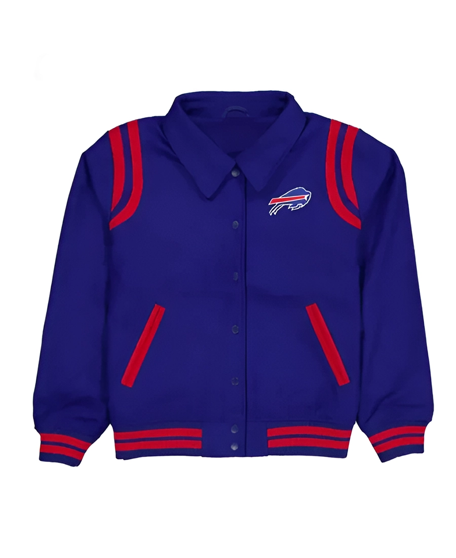 Buffalo Bills Sport Night Teddy Varsity Jacket - Trendy Leather Jackets