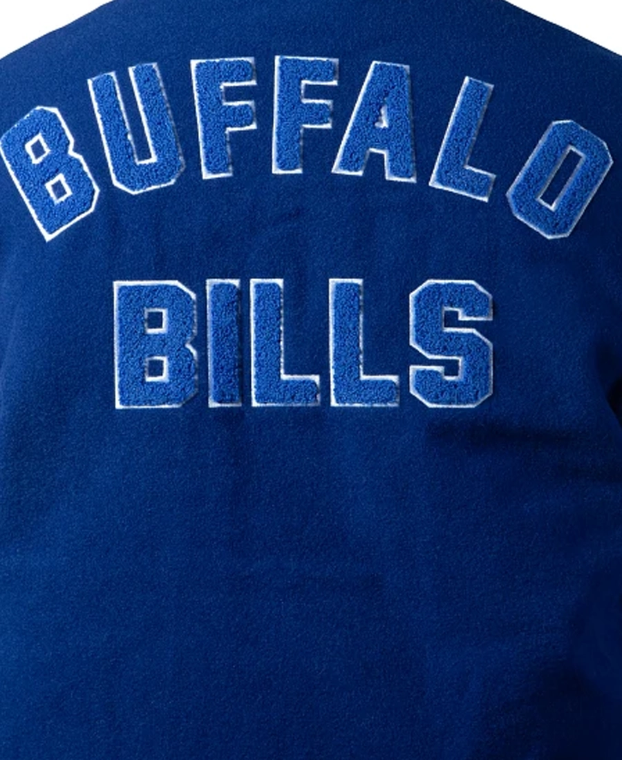 Nfl Buffalo Bills 3Rd Down Blue Varsity Wool Jacket 4 Nfl Buffalo Bills 3Rd Down Blue Varsity Wool Jacket Back Closeup - Trendy Leather Jackets