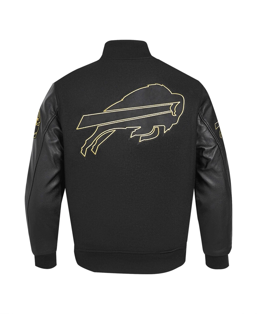 NFL Buffalo Bills Black Varsity Jacket Back - Trendy Leather Jackets