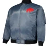 NFL Buffalo Bills Charcoal Bomber Jacket Front - Trendy Leather Jackets