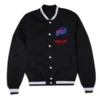 NFL Buffalo Bills Logo Select Black Nylon Jacket Front - Trendy Leather Jackets