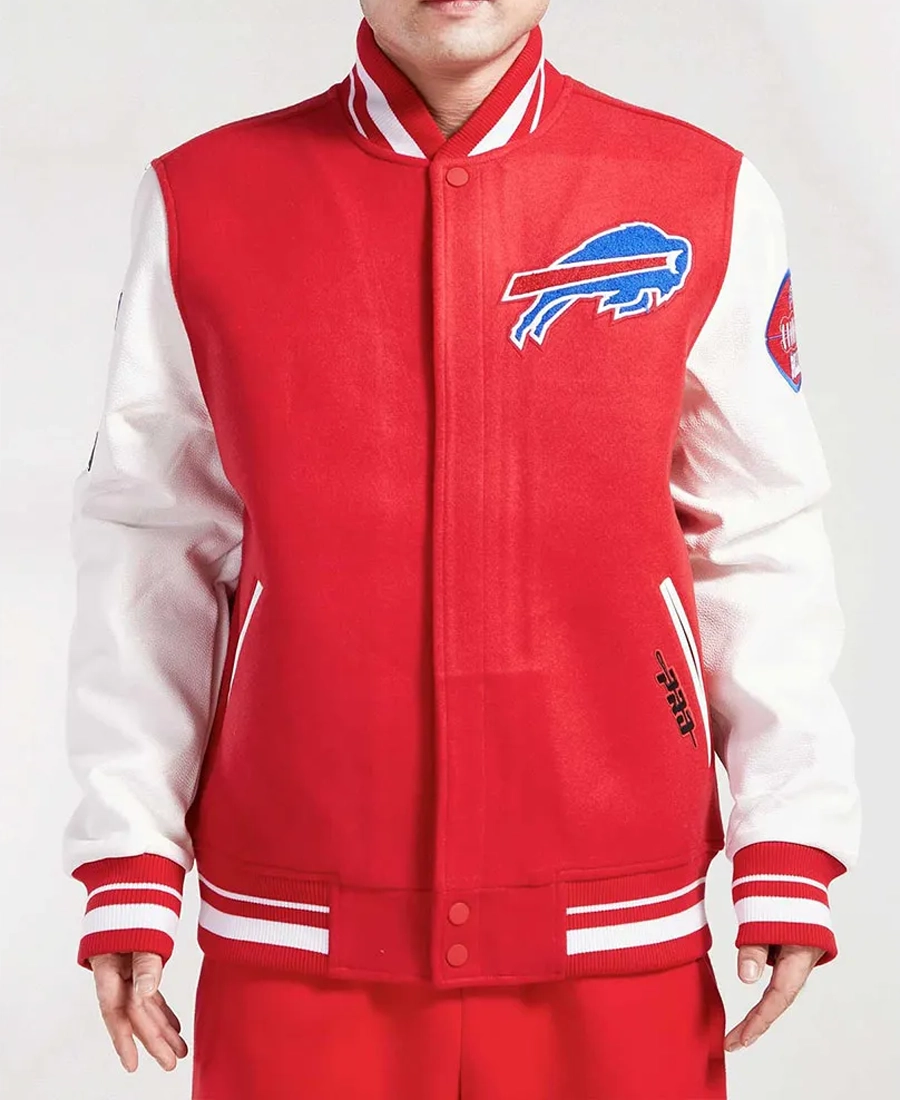 Nfl Buffalo Bills Old English Classic Rib Varsity Wool Jacket 5 Nfl Buffalo Bills Old English Classic Rib Varsity Wool Jacket Red - Trendy Leather Jackets