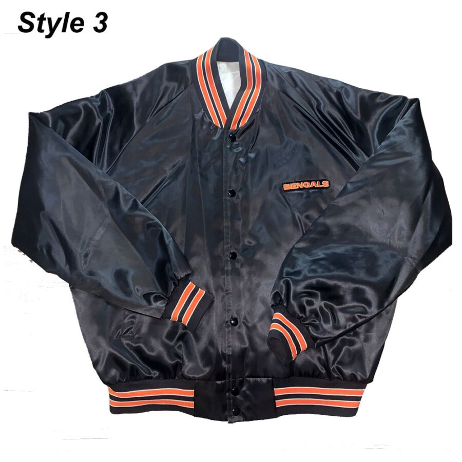 80S Cincinnati Bengals Black Satin Jacket 9 80S Cincinnati Bengals Black Satin Jacket