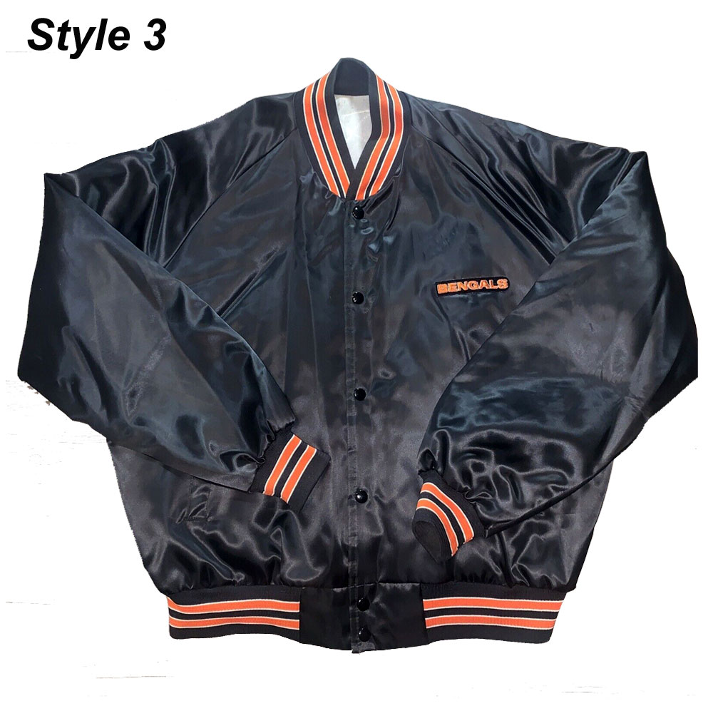 80S Cincinnati Bengals Black Satin Jacket 3 80S Cincinnati Bengals Black Satin Jacket - Image 3