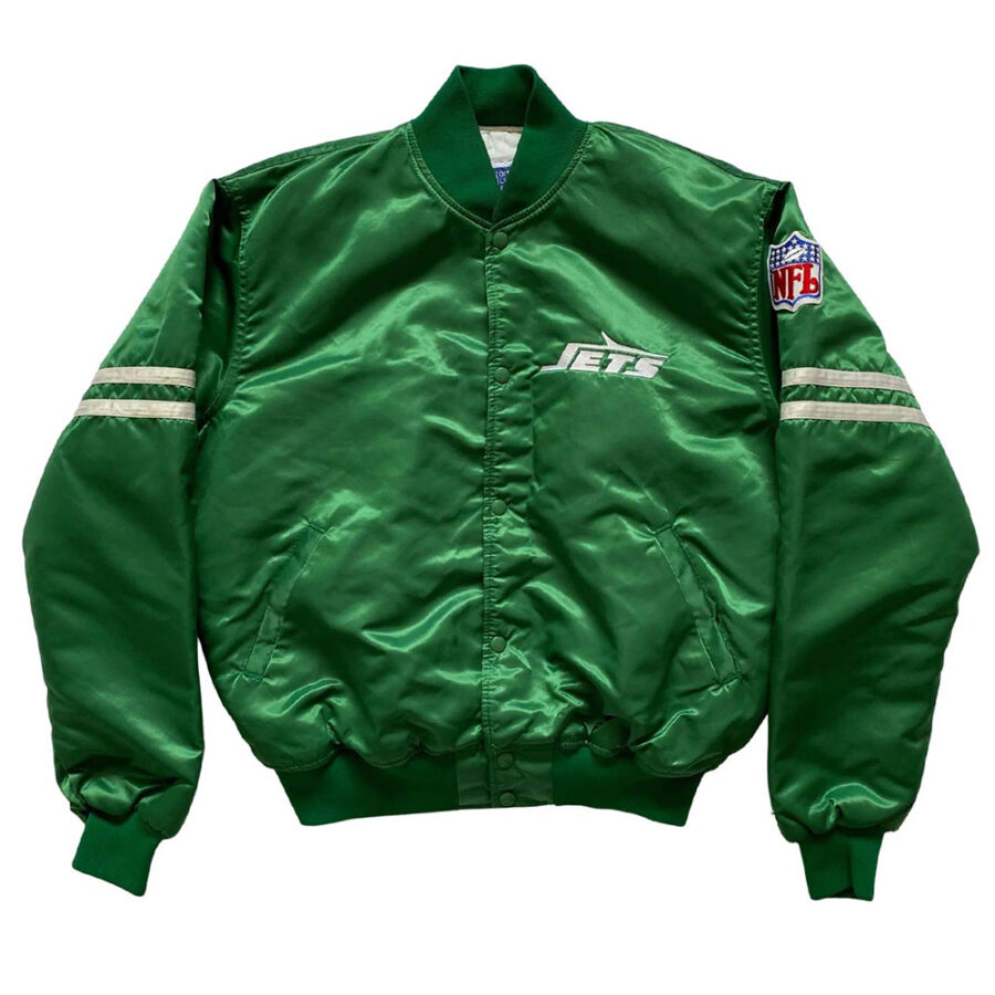 80s NFL New York Jets Satin Jacket