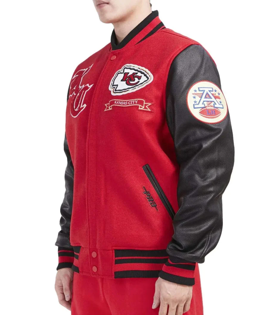 Prep Kansas City Chiefs Varsity Jacket 6 Prep Kansas City Chiefs Varsity Jacket Side - - Trendy Leather Jackets
